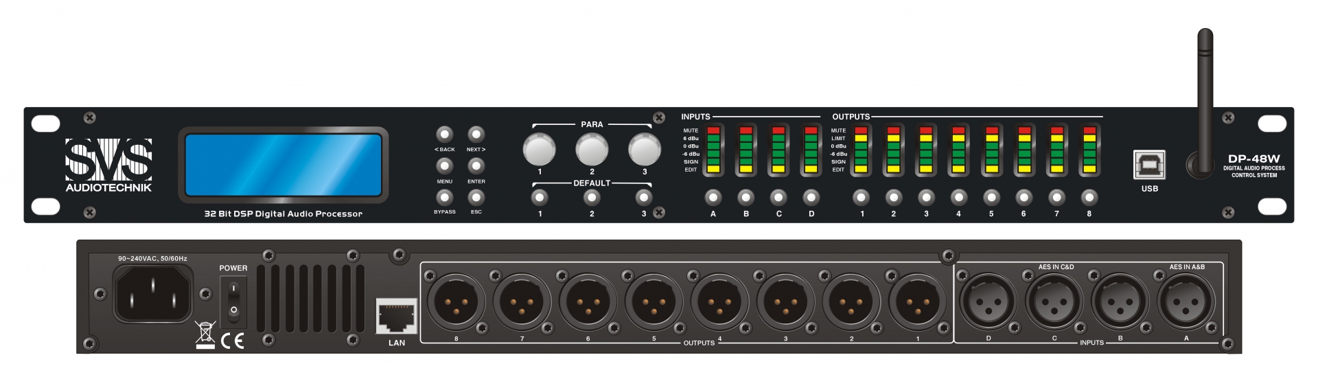 SVS Audiotechnik DP-48W Цифровой процессор: 4 входа 8 выходов в Красногорске