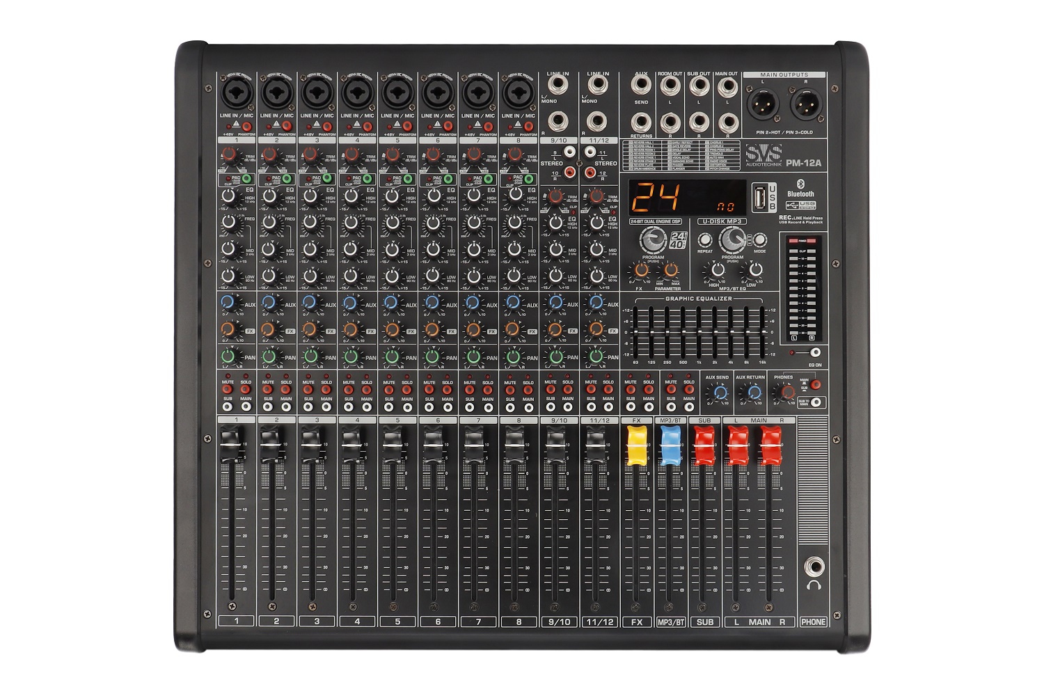 SVS Audiotechnik mixers PM-12A Активный аналоговый микшерный пульт, 12-канальный в Красногорске